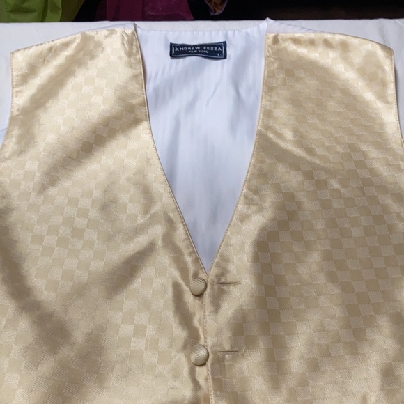 EUC Andrew Fezza yellow satin 5 button vest - Picture 12 of 14